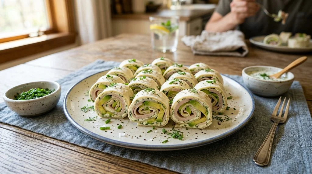 Turkey and avocado roll-up s0