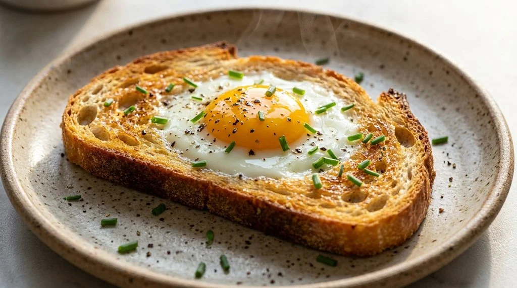 Egg-in-a-hole toast, a simple high-protein breakfast for kids