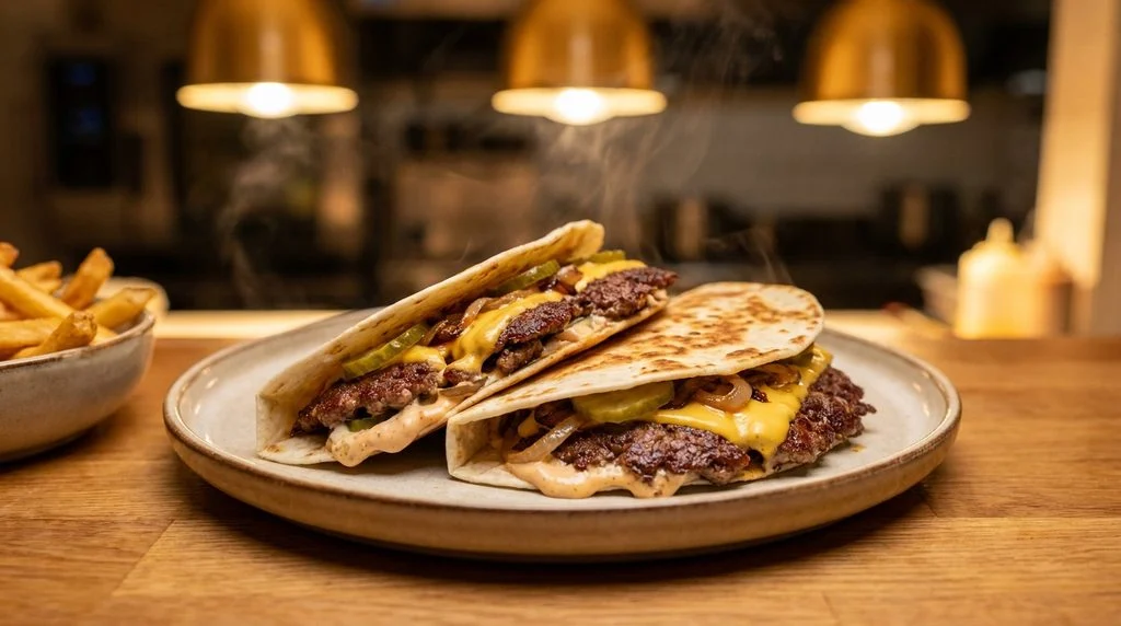 Smash burger tacos, a trending kid-friendly dinner mash-up